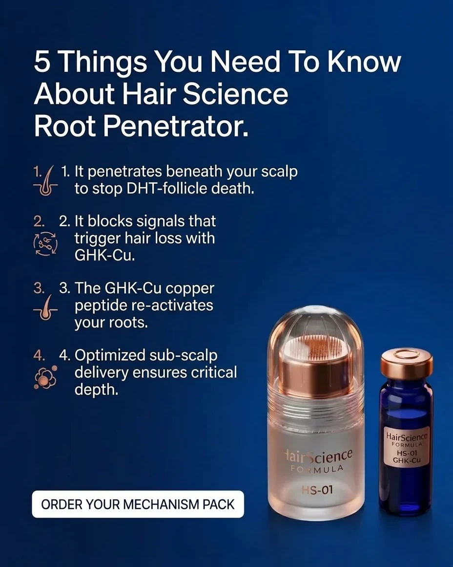 HairScience HS-01 winner ad — 5 things to know about root-level hair science, listicle