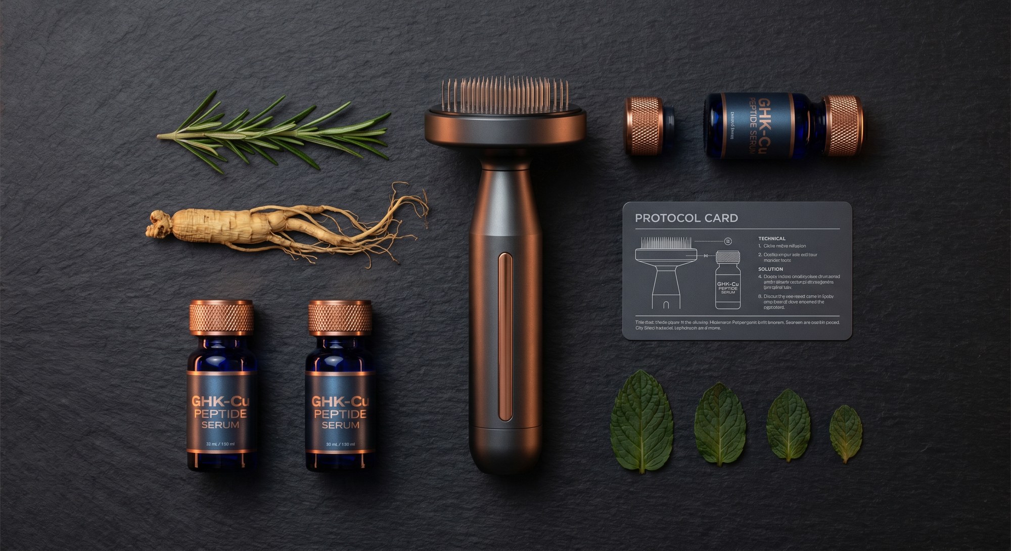 HairScience Complete Biomimetic Transformation — 6-month engineered system flat-lay